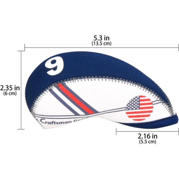 Golf US Flag Neoprene Golf Club Head Cover Wedge Iron Protective Headcover - Picture 4 of 7